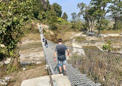 Hængebroen nær Kantipur_Jysk landsbyudvikling i Nepal